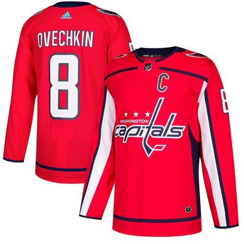 Herren Washington Capitals Eishockey Trikot Alex Ovechkin #8 Authentic Rot Heim